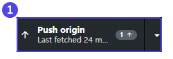 ①点击 Push origin,等待上传结束;再到 GitHub 网页核对,不把“无本地修改”当成上传凭证。